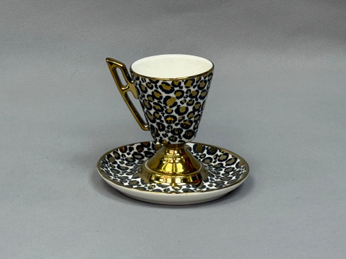 ست فنجان قهوه خوری طرح پلنگی 2076