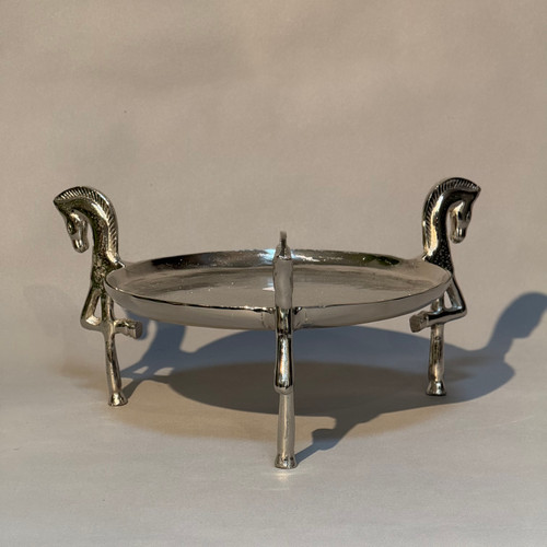 شیرینی خوری طرح اسب رنگ سیلور A 2178